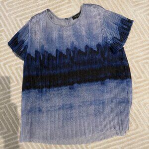 Rag & Bone Gray and Black Pleated Top XS originally $248